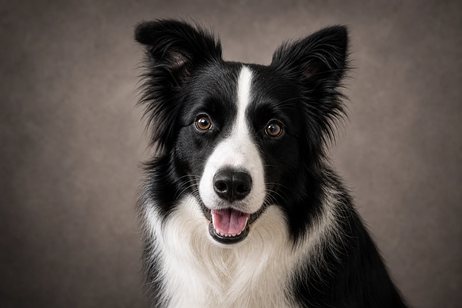 Studio Photo Border Collie pet portrait style
