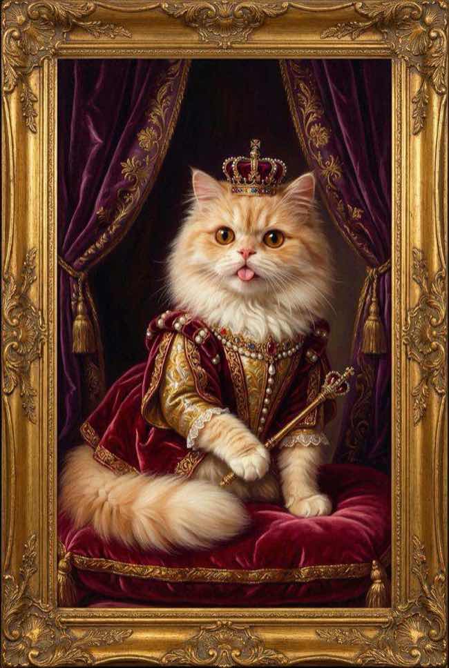 Royal Portrait pet portrait example